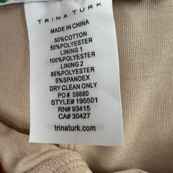 Trina Turk 70s Flare Woven Hippie Hipster Bell Bottom Pants Womens 6 Festival - Picture 10 of 13